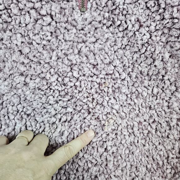 Dylan Women's Mottled Pink Size S Quarter‎ Zip Sherpa/Fleece Faux Fur Pullover - Picture 5 of 16